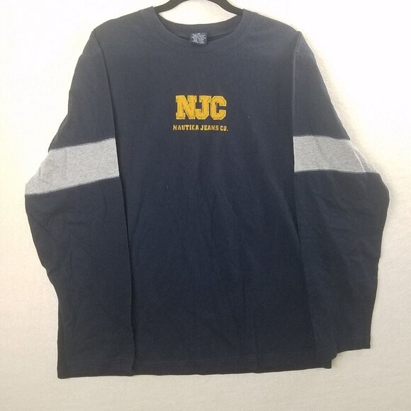 Nautica‎ nwt navy men's xxl/ttg 100% cotton embroidered crew neck long sleeve - Picture 2 of 11